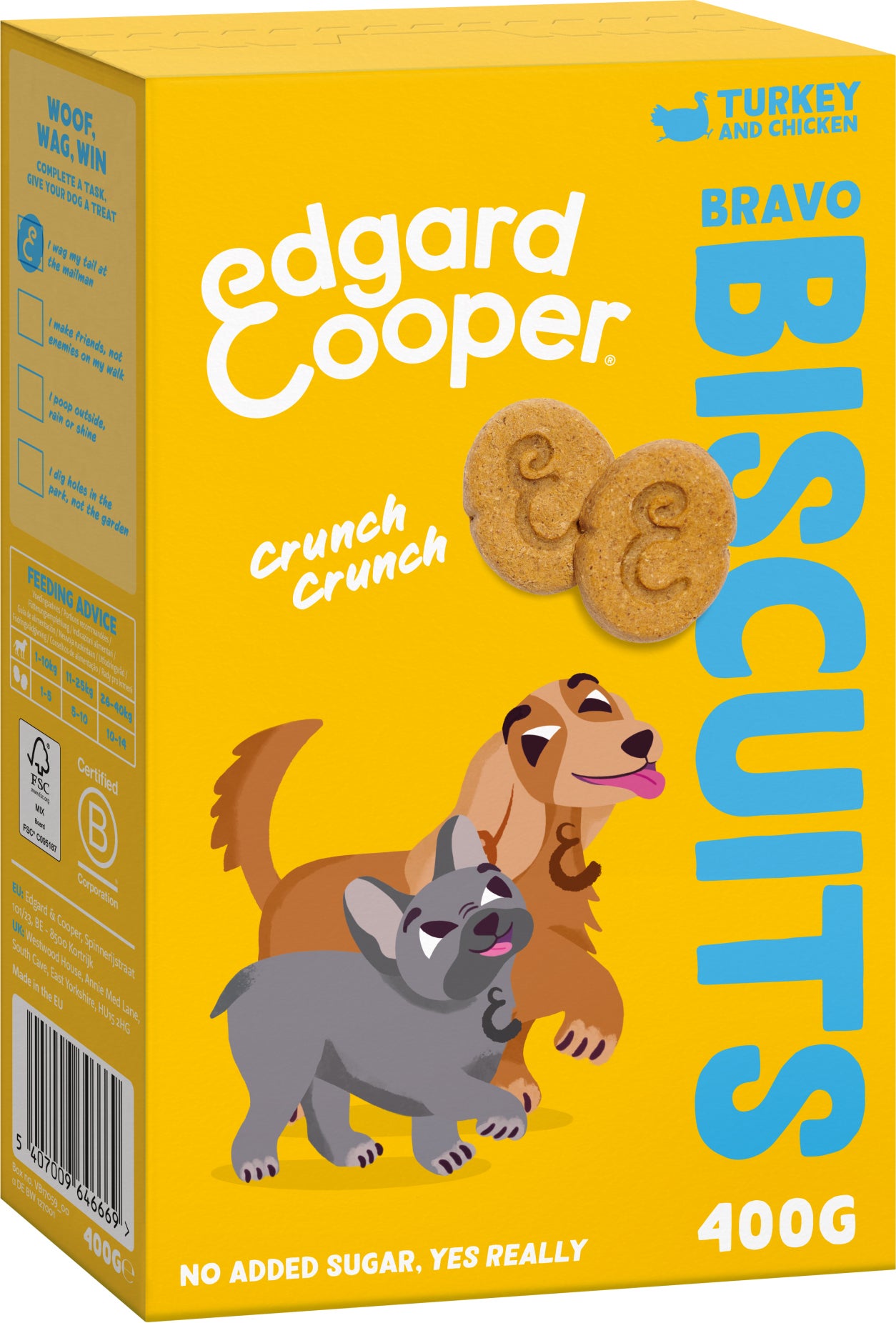 Edgard & Cooper hondensnoepjes kip 400 gram