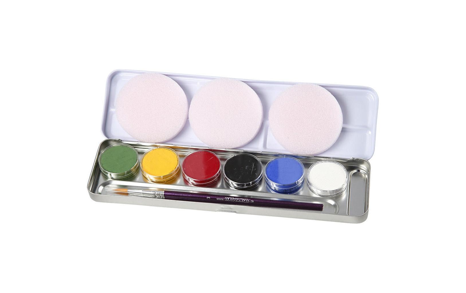 Schminkfarbe Aqua 6 Farben PaletteGesichtschminke