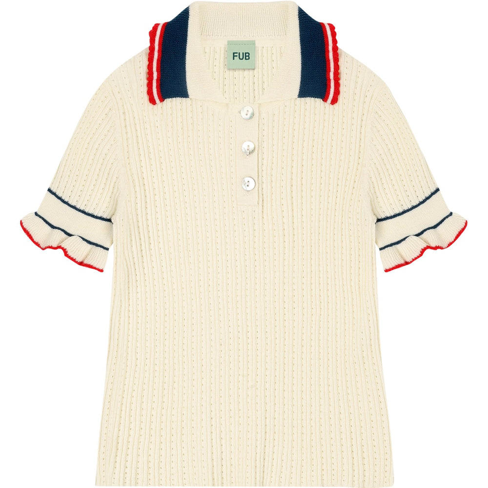 Køb FUB Ecru Pointelle Polo
