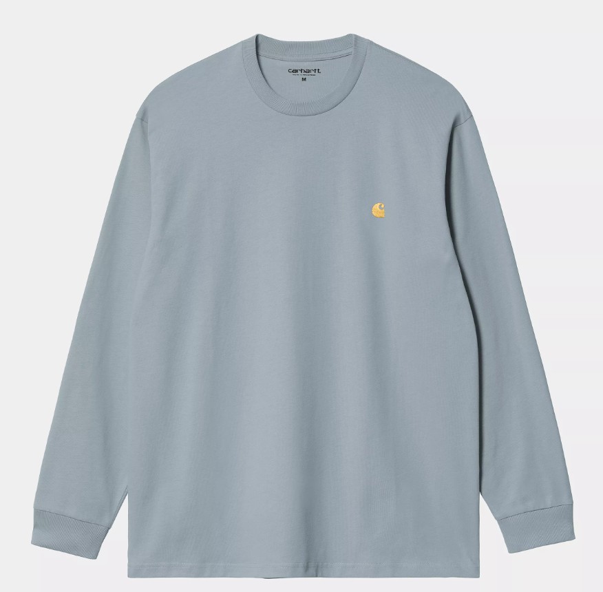 Carhartt WIP LS Chase T-Shirt White / Gold