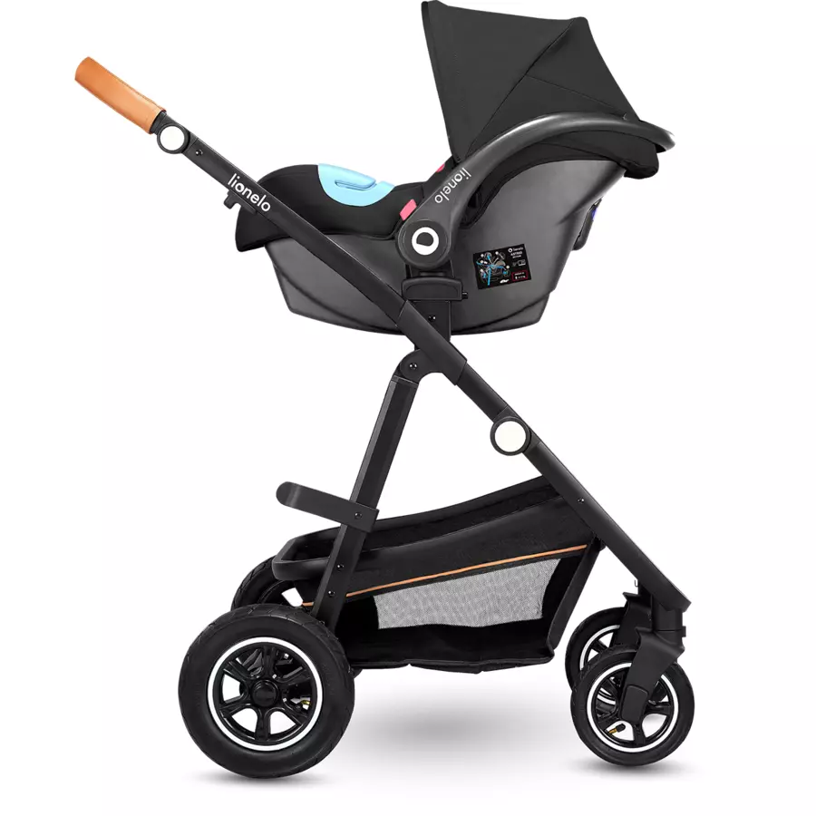 lionelo Kombikinderwagen Amber 3 in 1 Grey Graphite