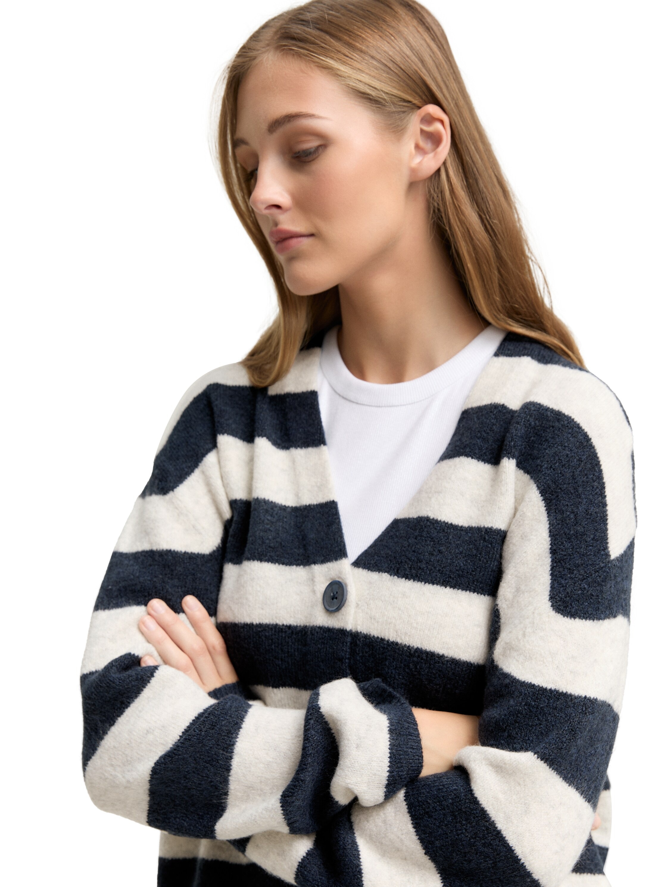 TOM TAILOR Denim Cardigan , mit V-Ausschnitt