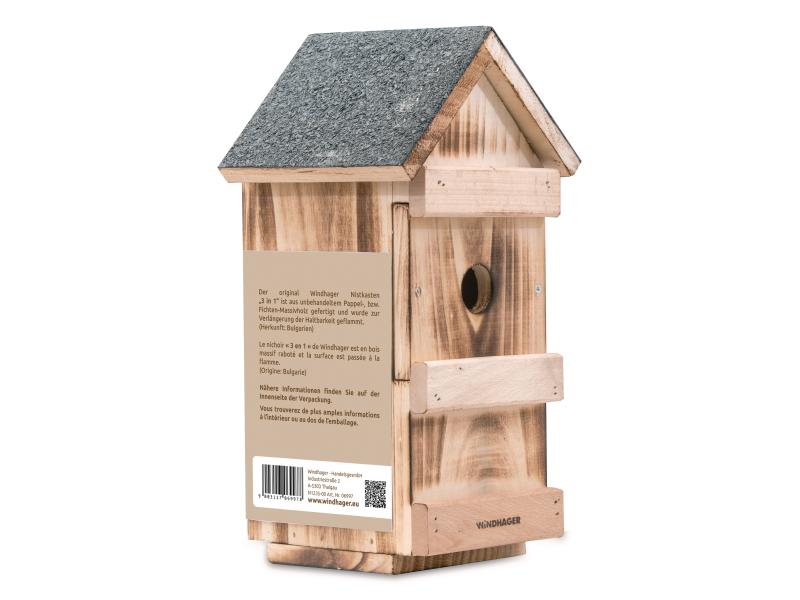 Windhager Nistkasten 3 in 1 Niststätte für eine Vielzahl heimischer Vögel