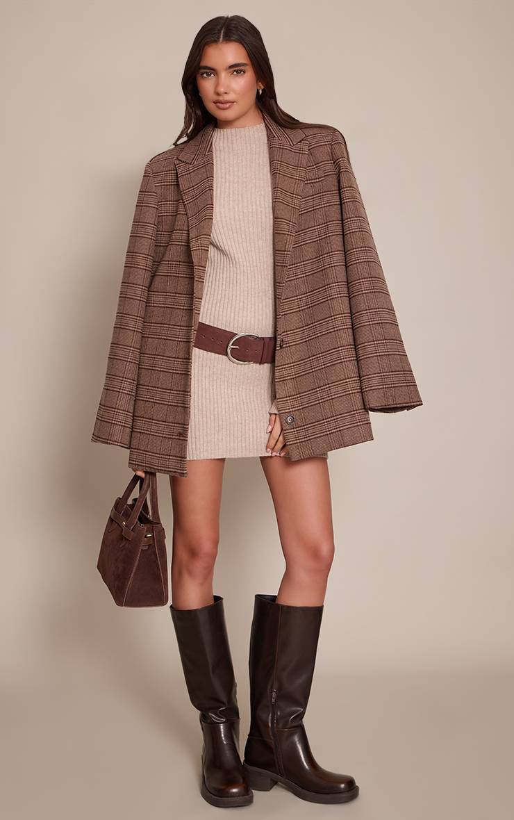 Avoine Robe En Maille Côtelée