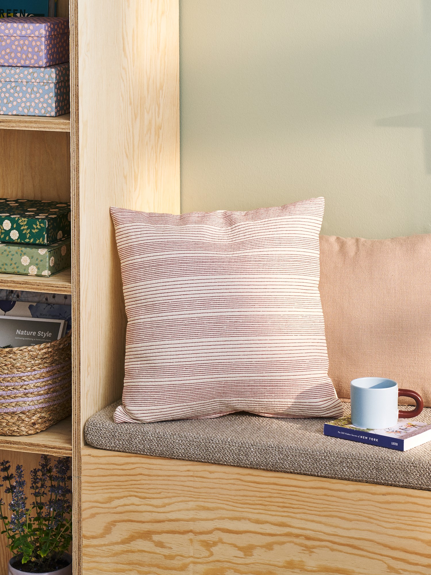 Pyntepude | Bomuld/polyester. 45 x 45 cm. | Milky Blue