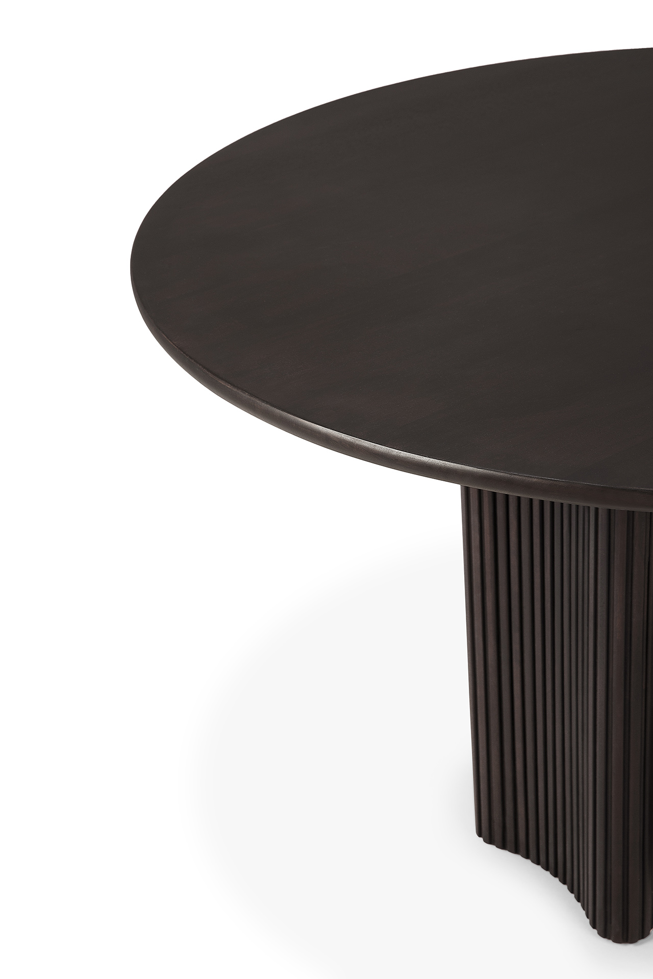 Ethnicraft - Roller Max eettafel 150 rond  - donker mahonie