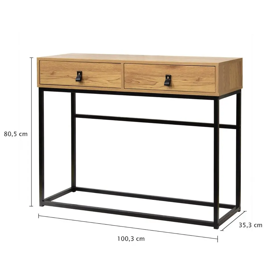CALICOSY - Sidetable JILL - Licht hout - 80.5x100.3x35.3 cm