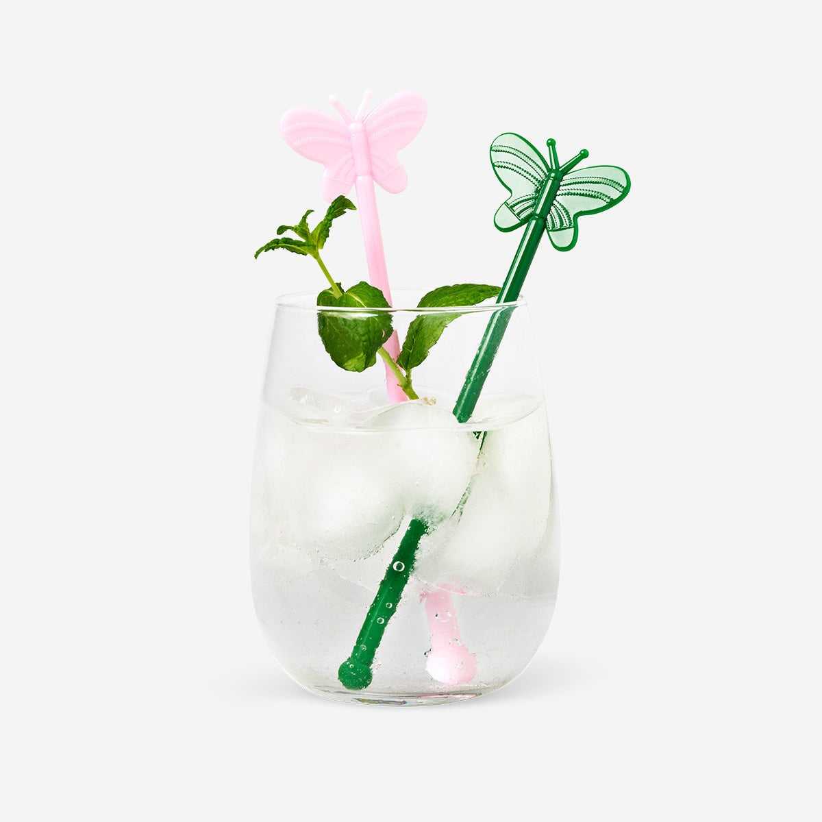Sommerfugleformede rørepinde - 8 stk
