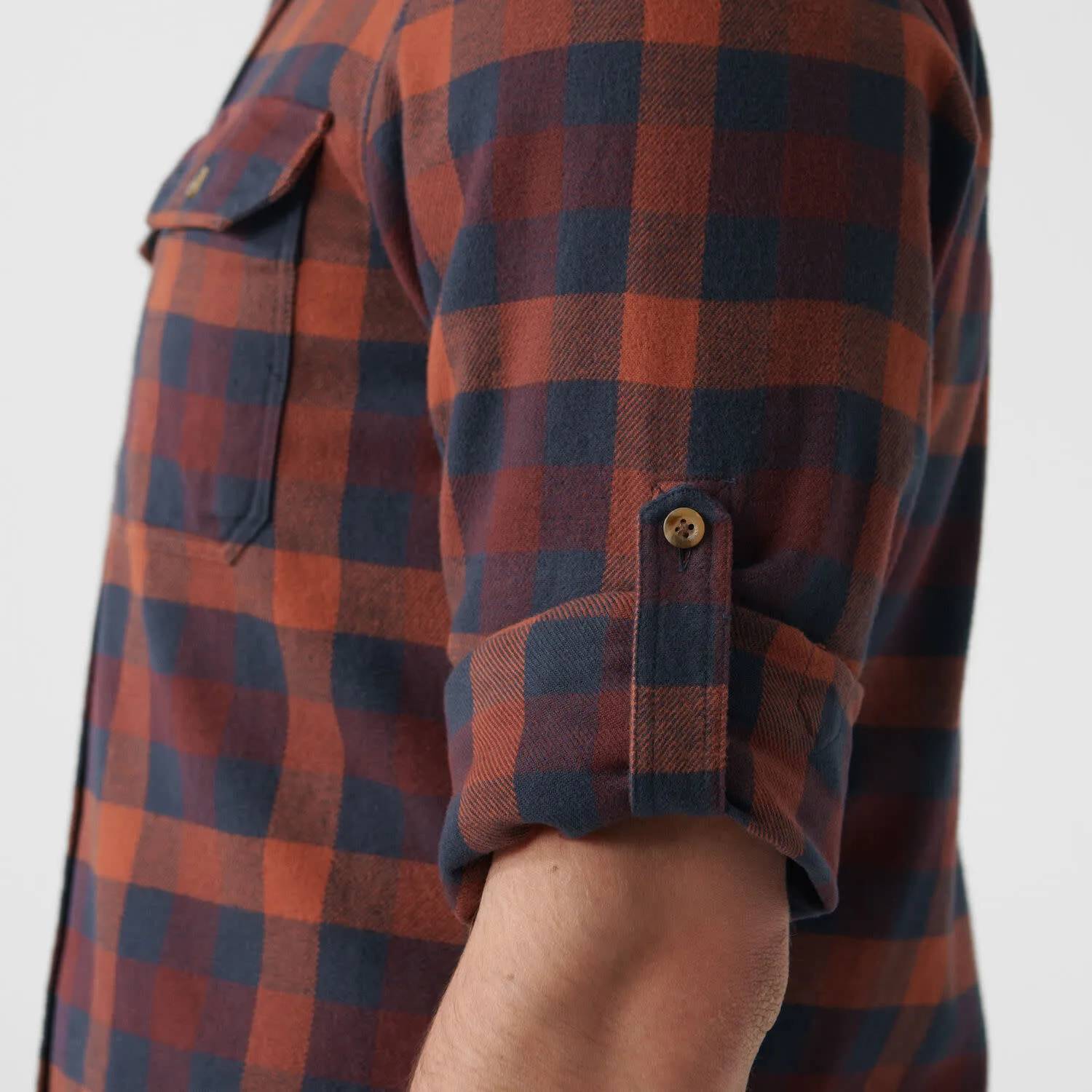 Fjällräven Men's Skog Shirt Dark Navy-Red