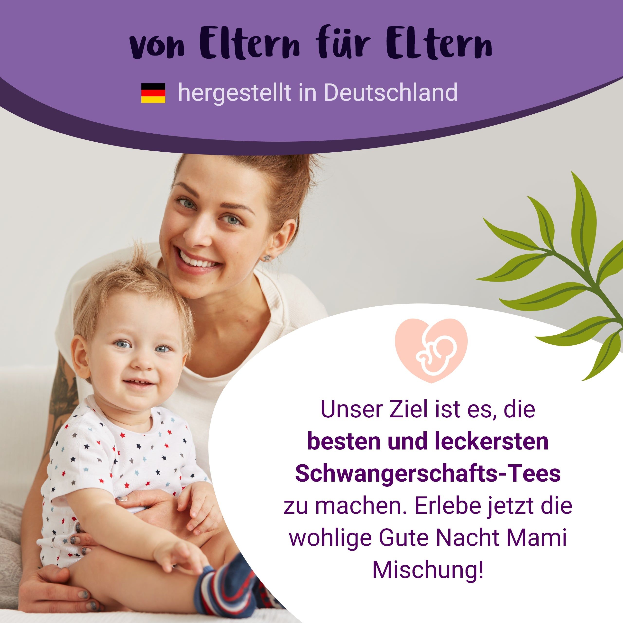 Gute Nacht Mami BIO Schwangerschaftstee mit Hopfen und Lavendel - von PregniVital®