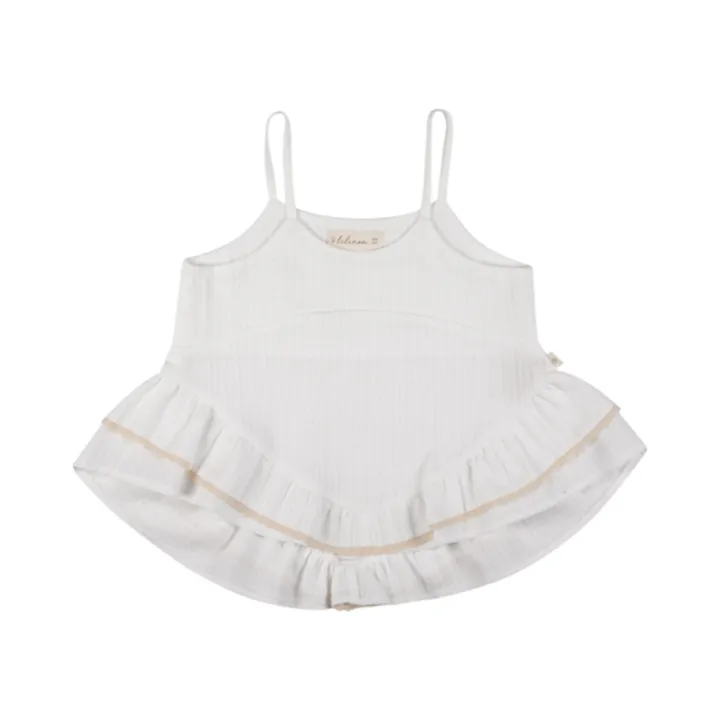Lilinoa Top Florie Volants | Ecru