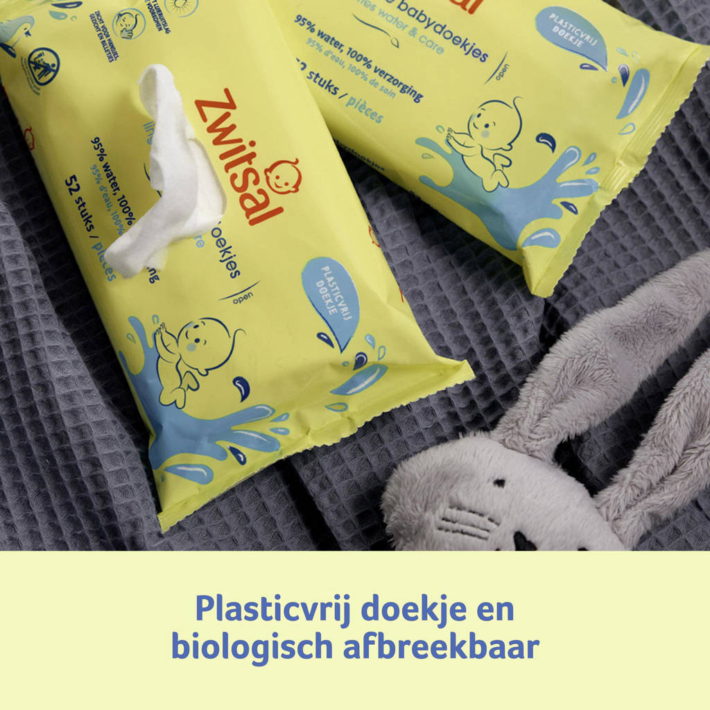 Billen doekjesWater & Care billendoekjes - 12 x 52 stuks