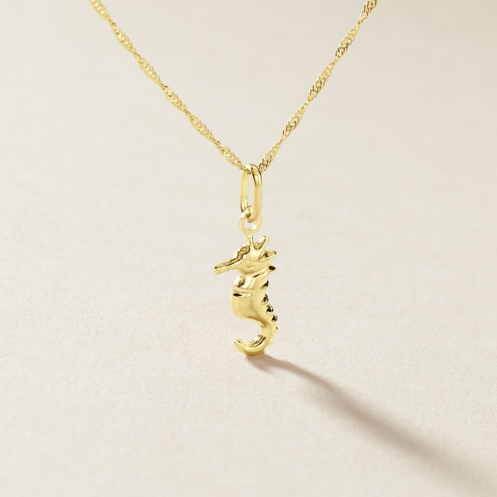 Pendentif Illide Hippocampe Or Jaune