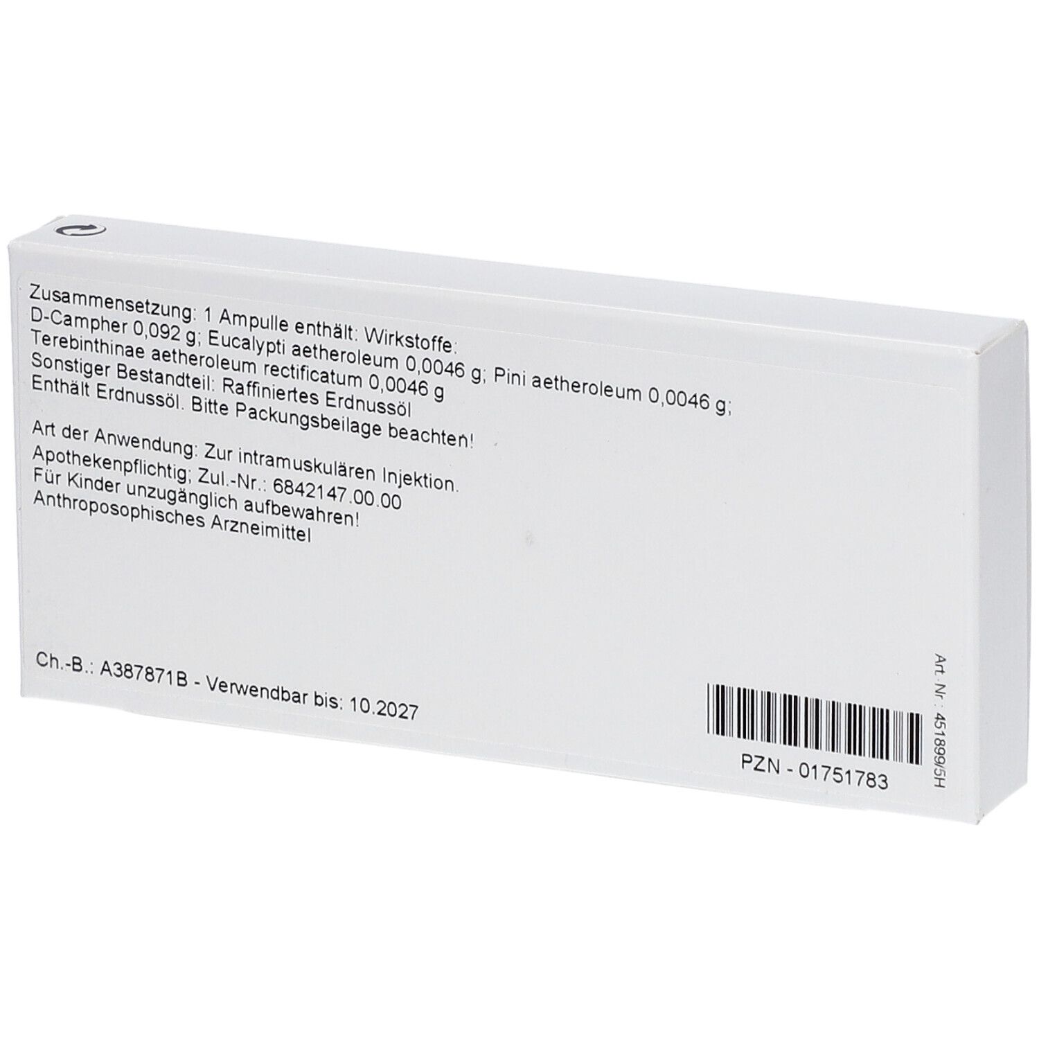 WALA® Oleum Camphoratum Comp. Amp.
