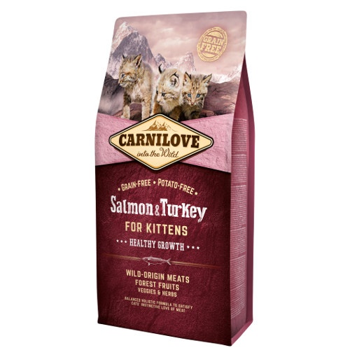 Ração para gatinhos Carnilove com salmão e peru