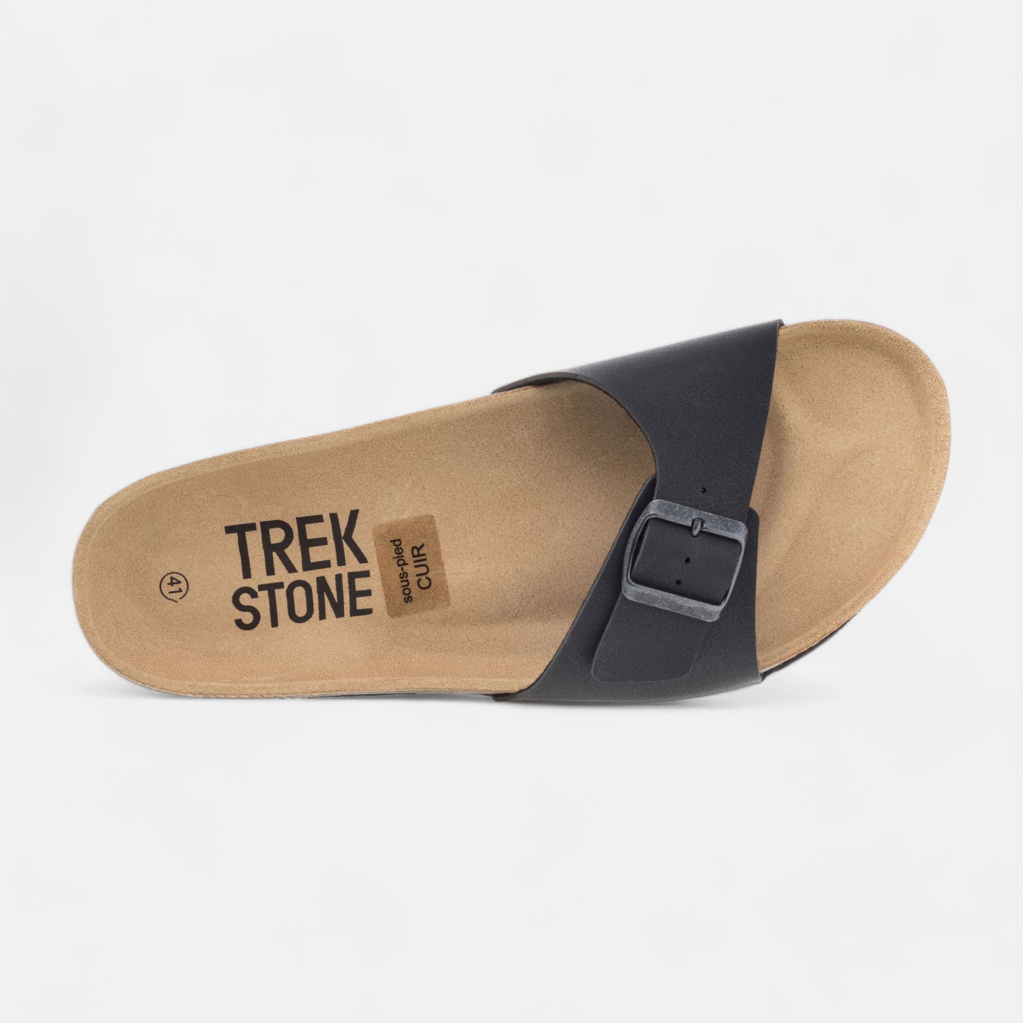 Mules semelle liège Homme noir