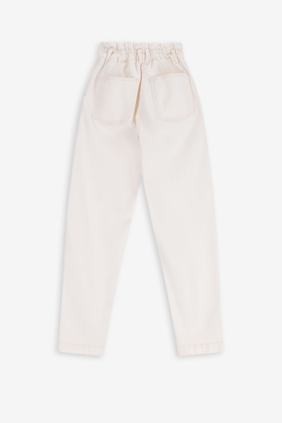 Witte straight leg met knopen