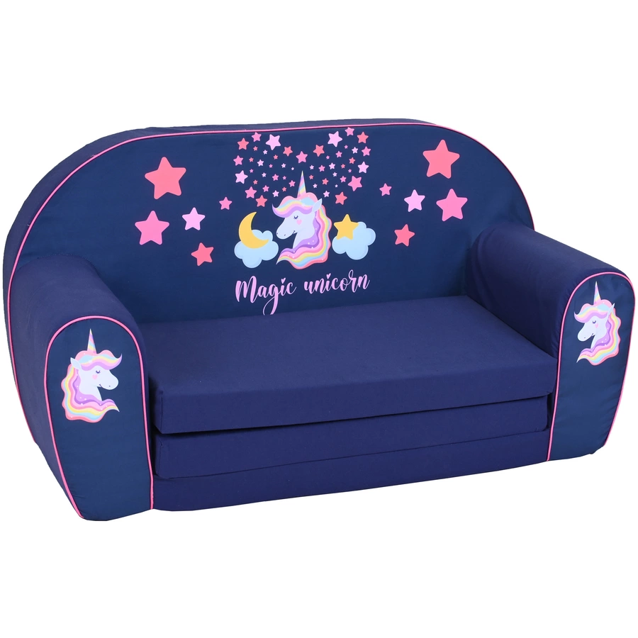 knorr toys® Kindersofa Magic Unicorn blau