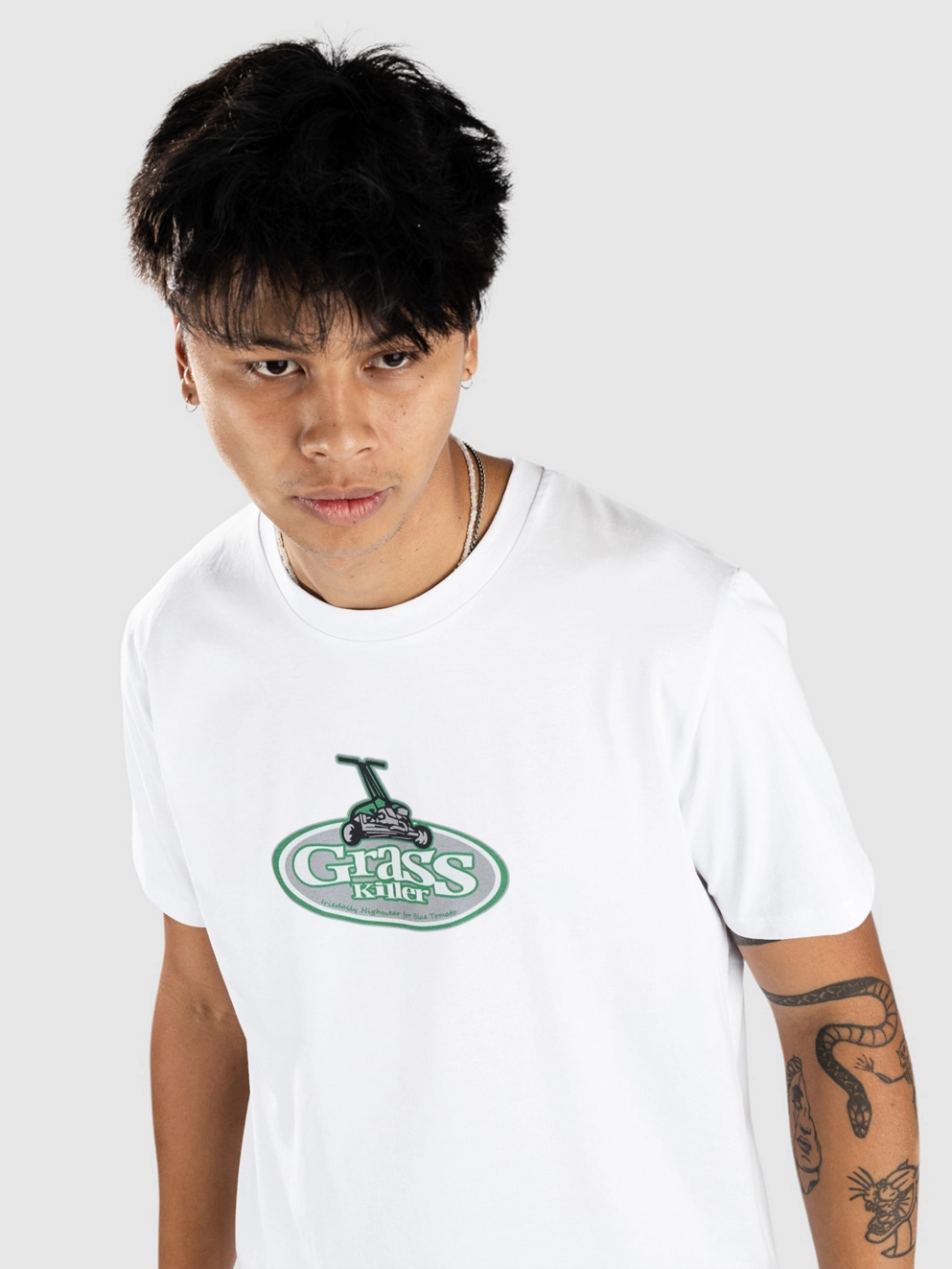 Iriedaily X Blue Tomato Grass Killer T-Shirt white