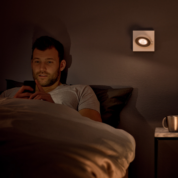 Philips opbouwspot Clockwork wit incl. WarmGlow LED-lichtbron