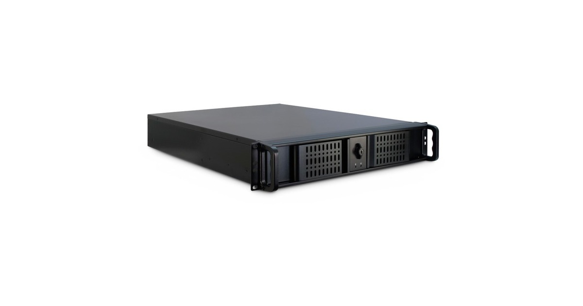 Inter-Tech2U-2098-SL rack behuizing  (Zwart | 2x USB-A)