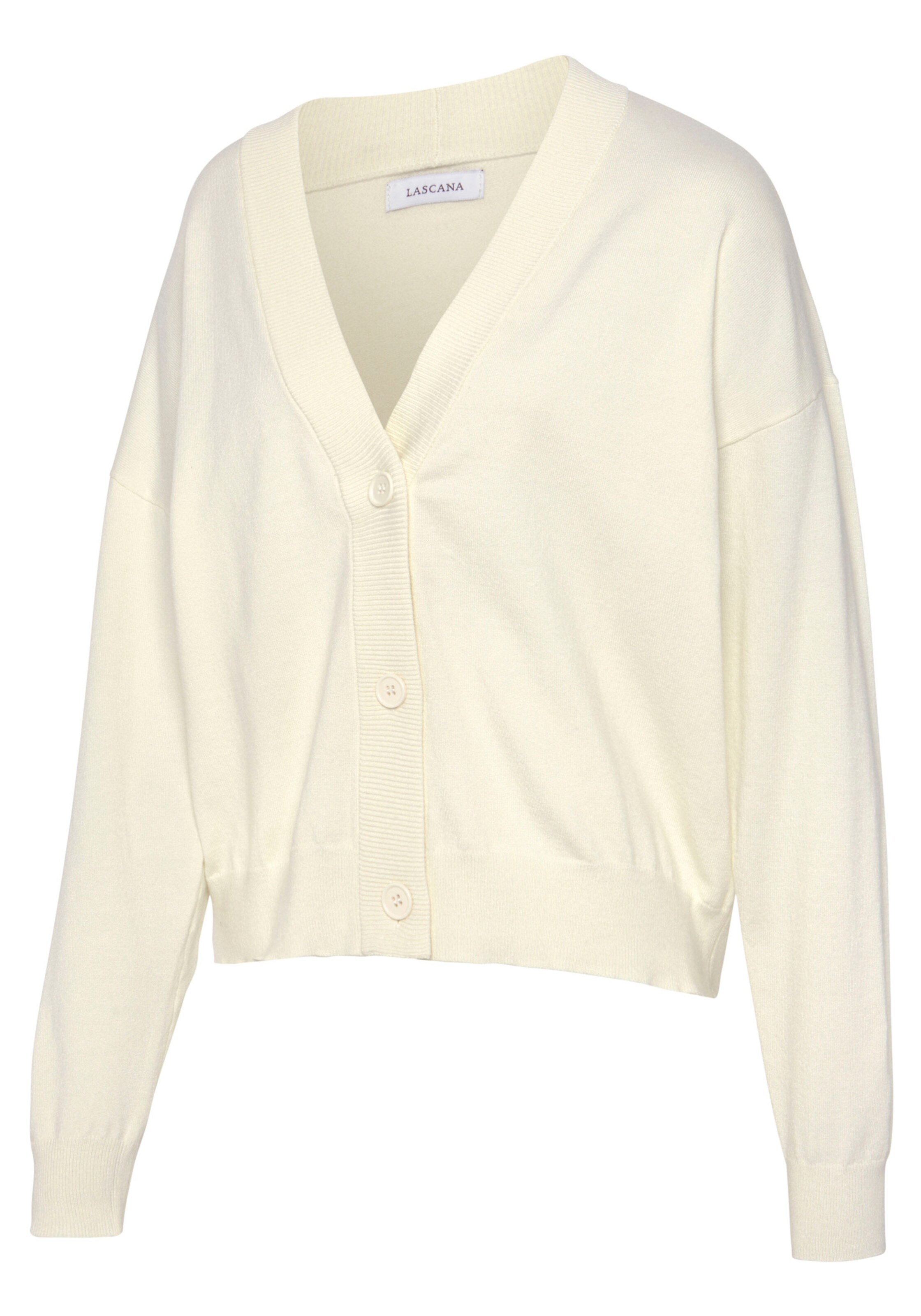 LASCANA Strickjacke in cream
