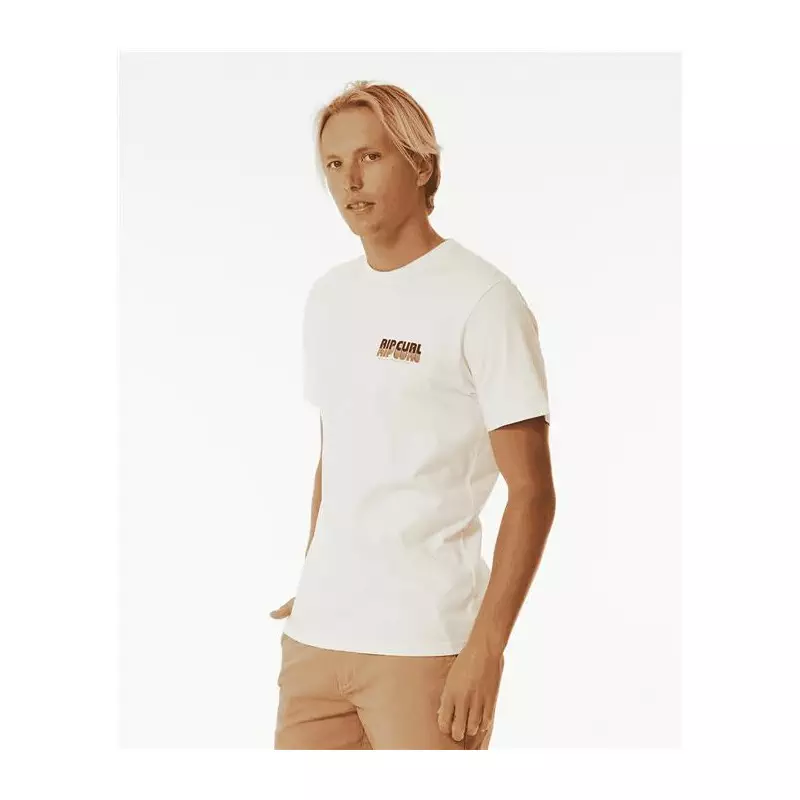 Teeshirt RIPCURL Surf Revival Repeater Tee Bone