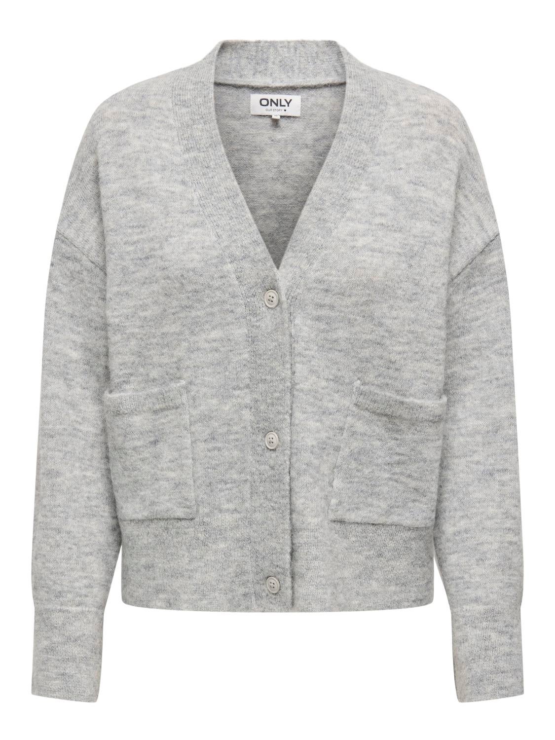 ONLALLISON Strickjacke Light Grey Melange