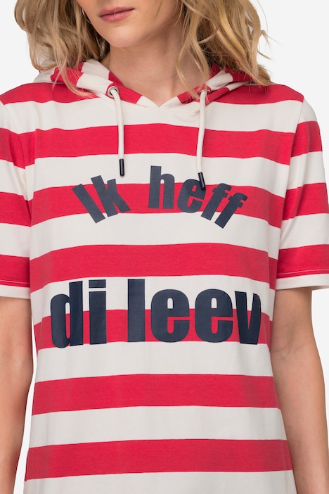 T-Shirt, Ringel, Statement, Halbarm