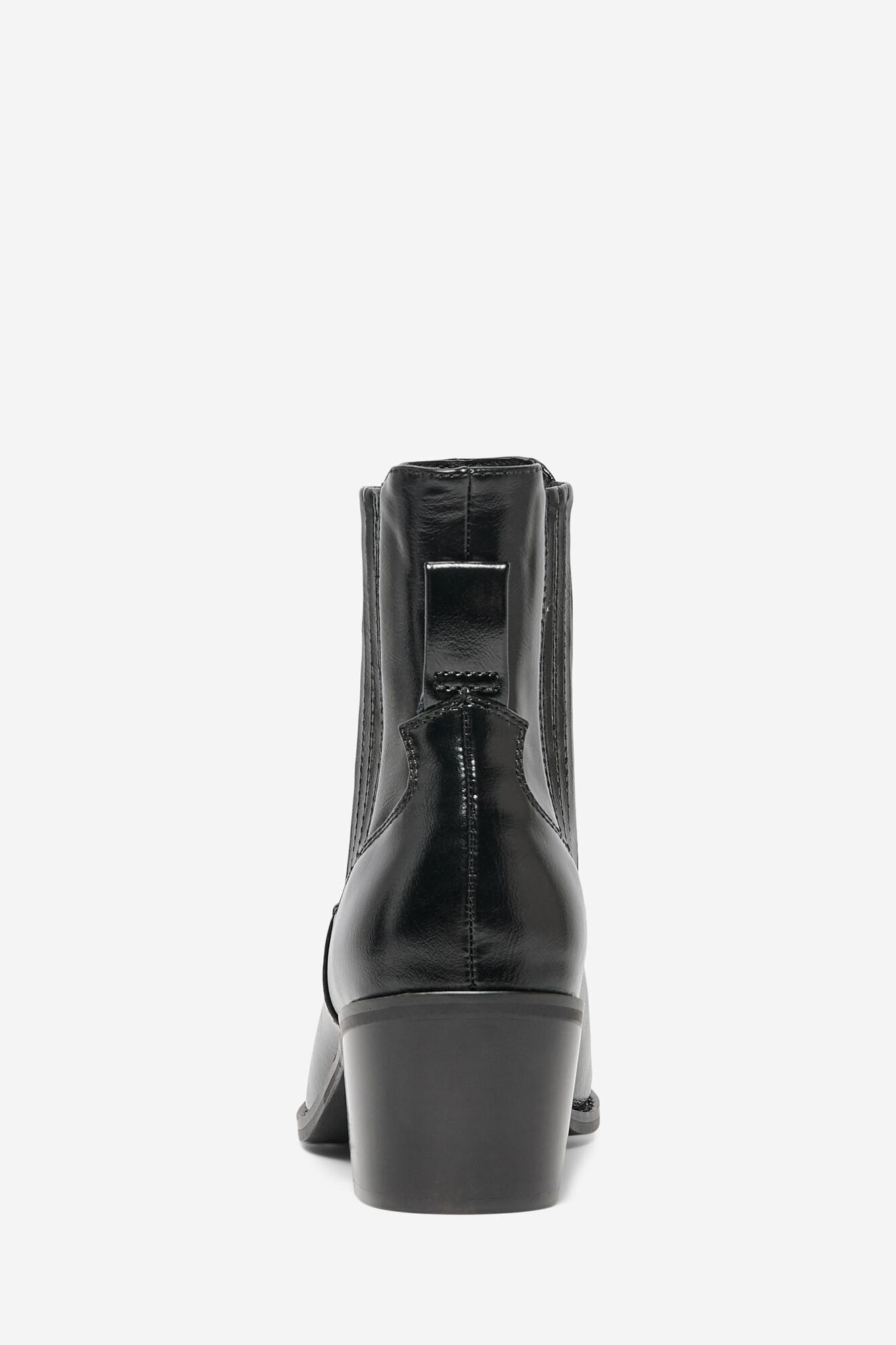 Botas de cowboy pretas em couro sintético