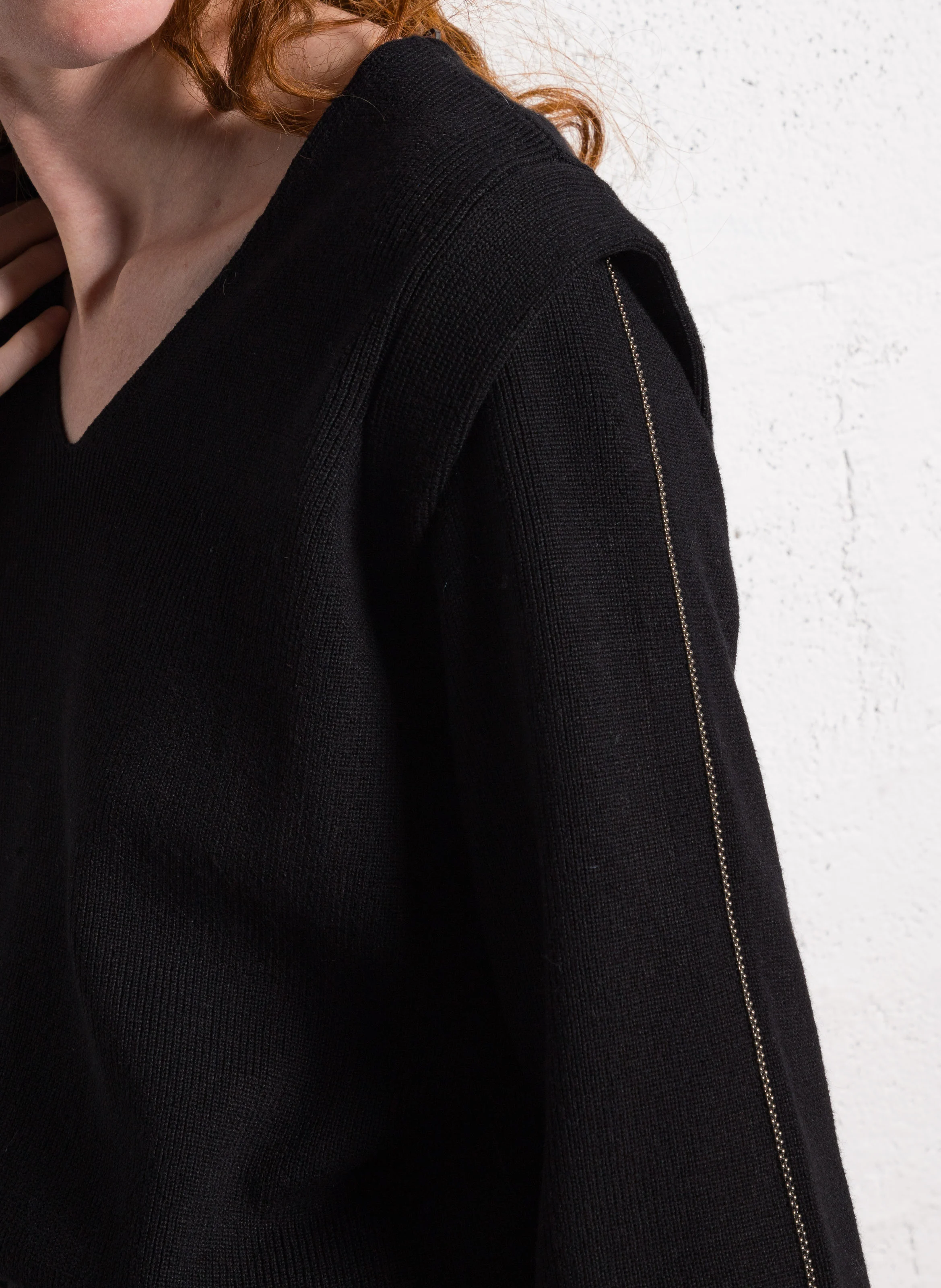 CLEMENTE - Pull col V| Noir