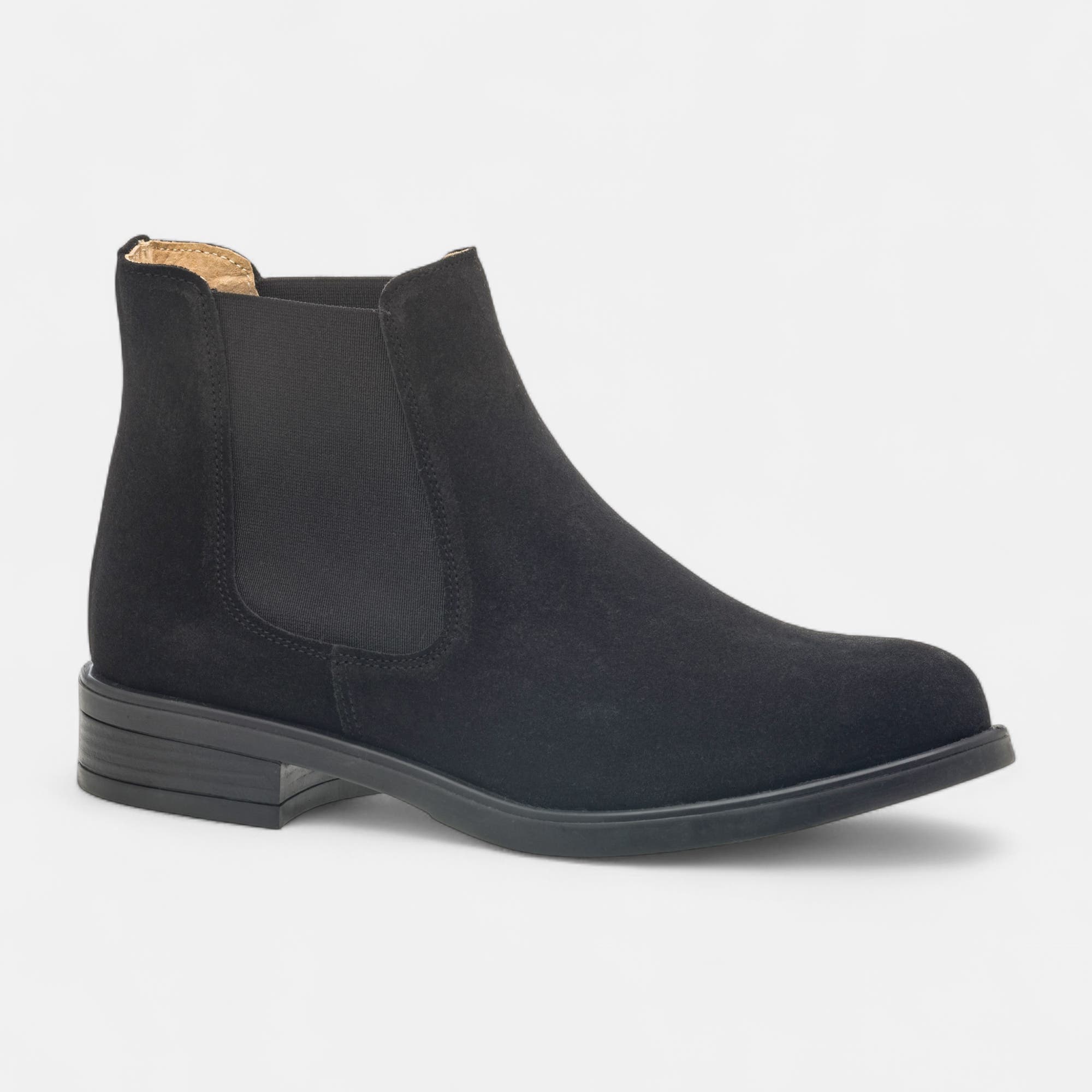 Boots chelsea Femme en cuir noir