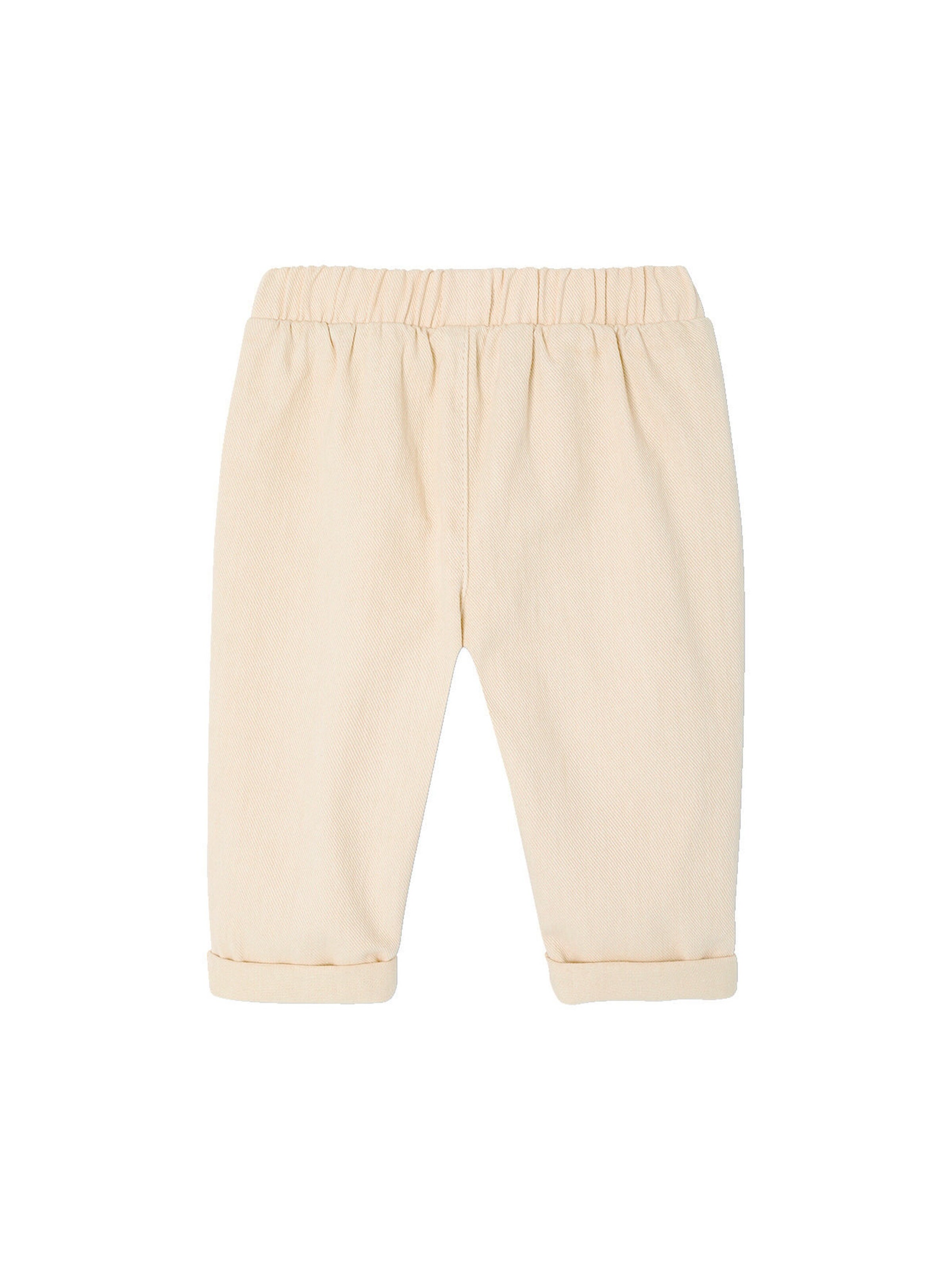 Vertbaudet Baby Hose mit Dehnbund und Zierknöpfen vanille