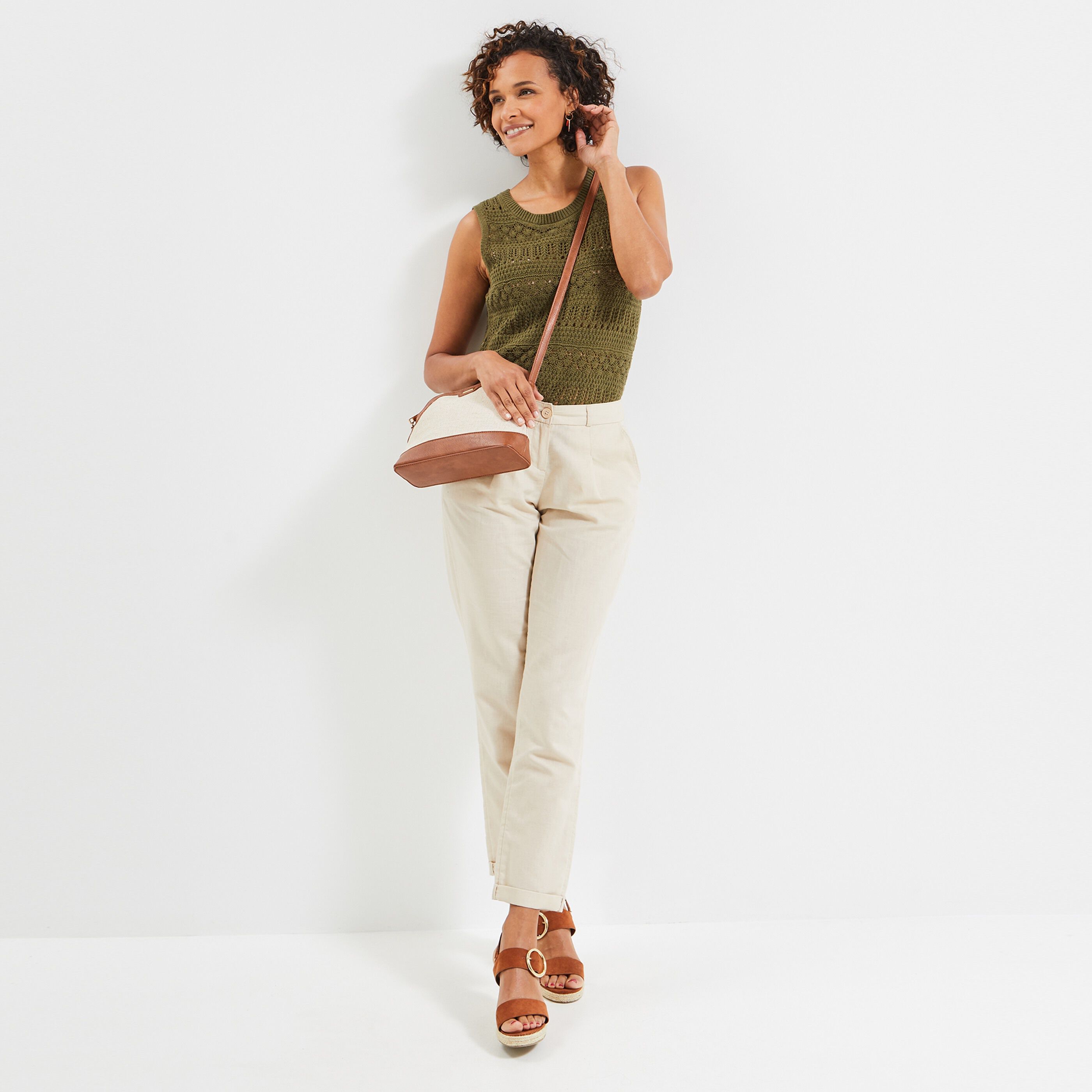 Pull en crochet femme - VERT
