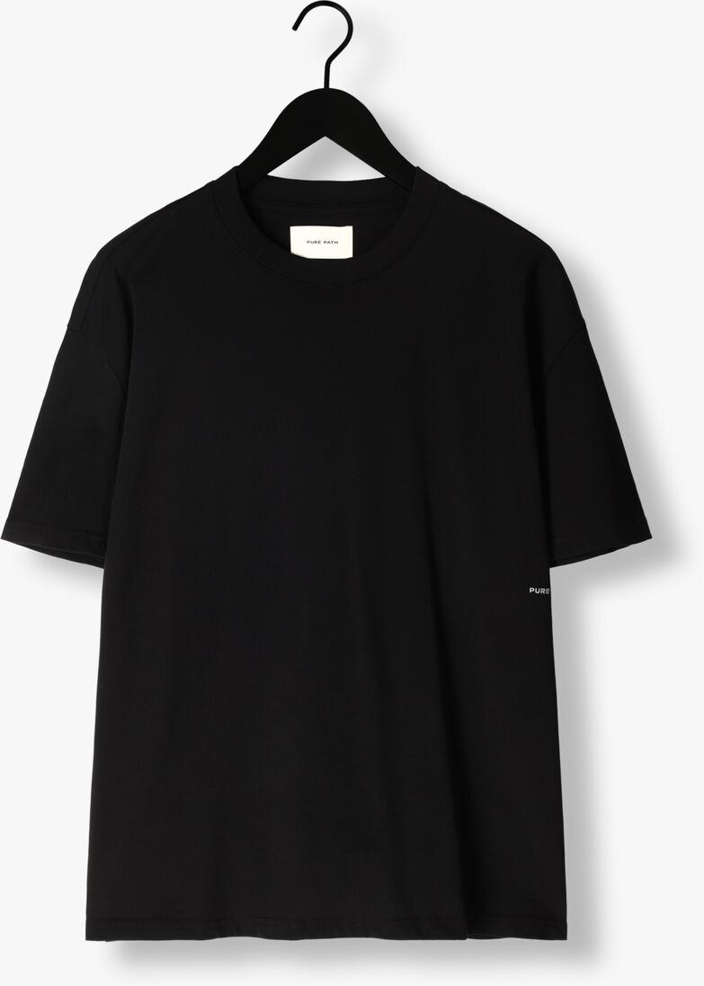 PURE PATH zwarte pure path t-shirt tshirt with back print and small frontprint