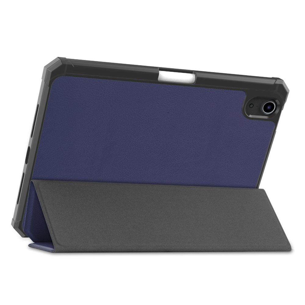 iPad Mini 7 (2024) / Mini 6 (2021) Leder Tasche Smart Cover Hülle - Dunkelblau