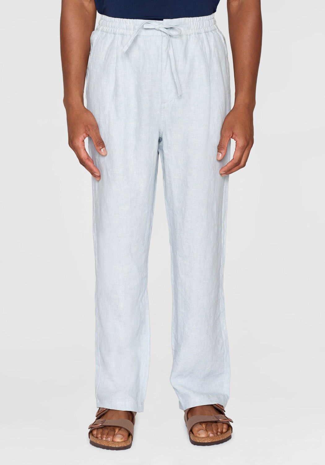 Knowledge Cotton Apparel Leinenhose Fig Loose Linen Pants Dusk Blue