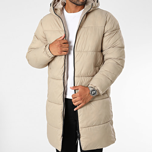 Doudoune Longue Capuche Toby Beige