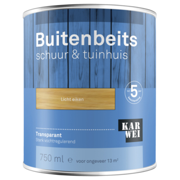 KARWEI buitenbeits schuur & tuinhuis transparant licht eiken 750 ml