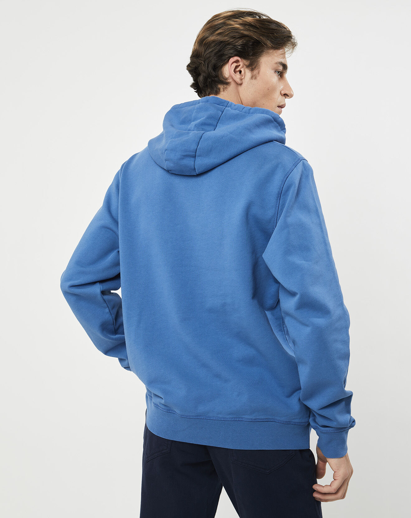 Hackett London Sweat à capuche brodé bleu