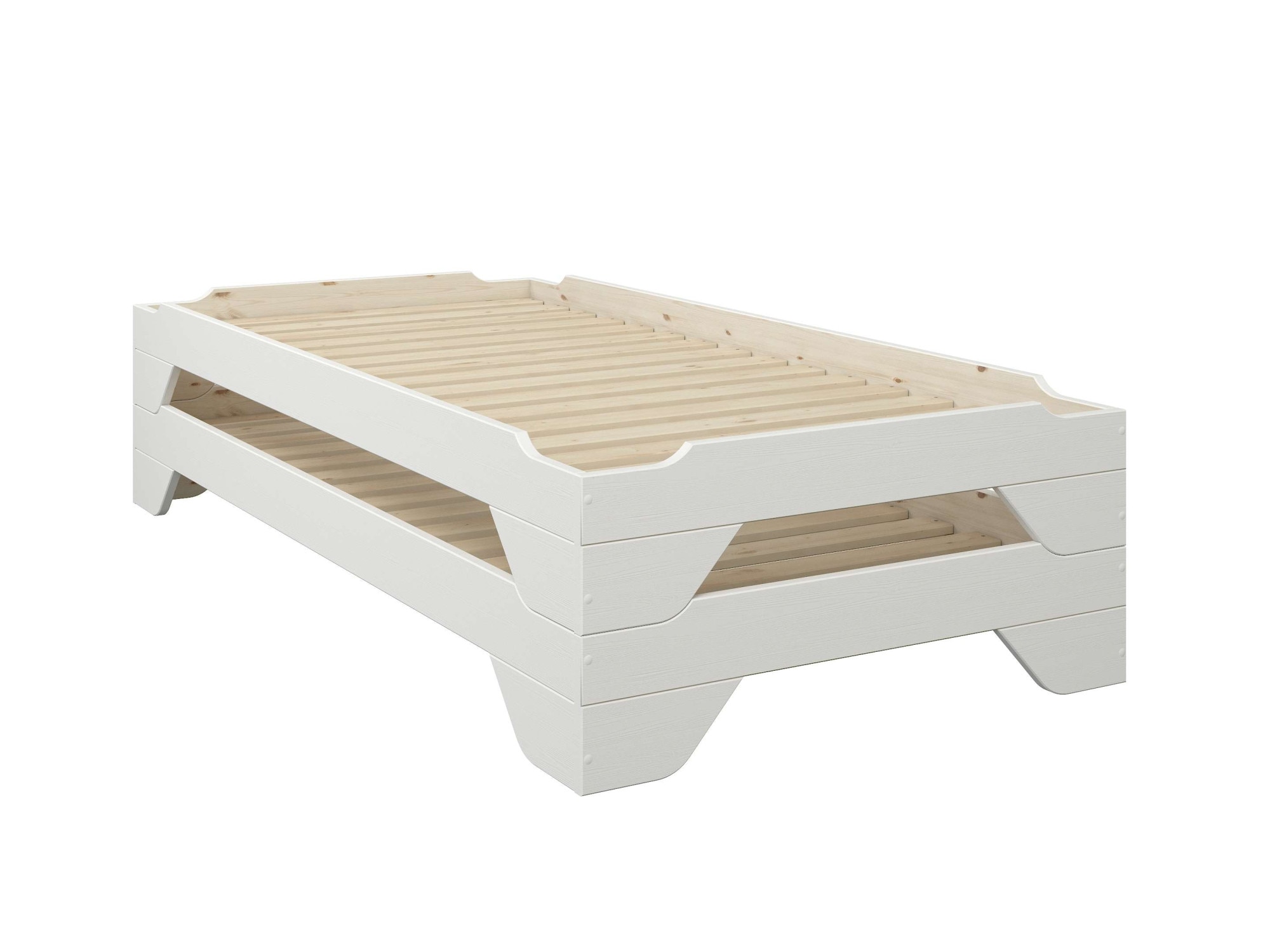 Home affaire Massivholzbett »Melwine, Stapelbett, platzsparend, modern« 1 Bett,  inklusive Lattenrost, platzsparend und ideal für Besuch!