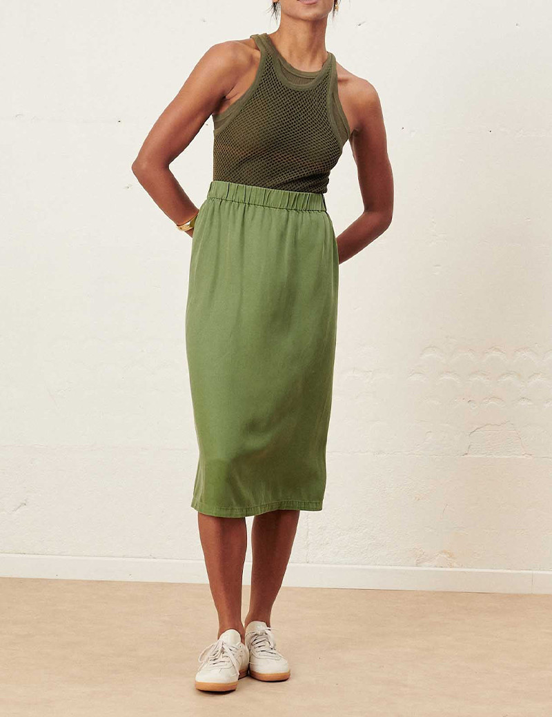 LAB DIP JUPE MIDI FEMME KAKI