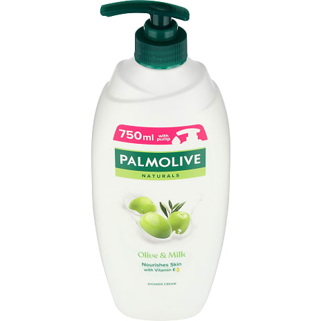 Shower cream m. oliven og og E-vitamin m. pumpe