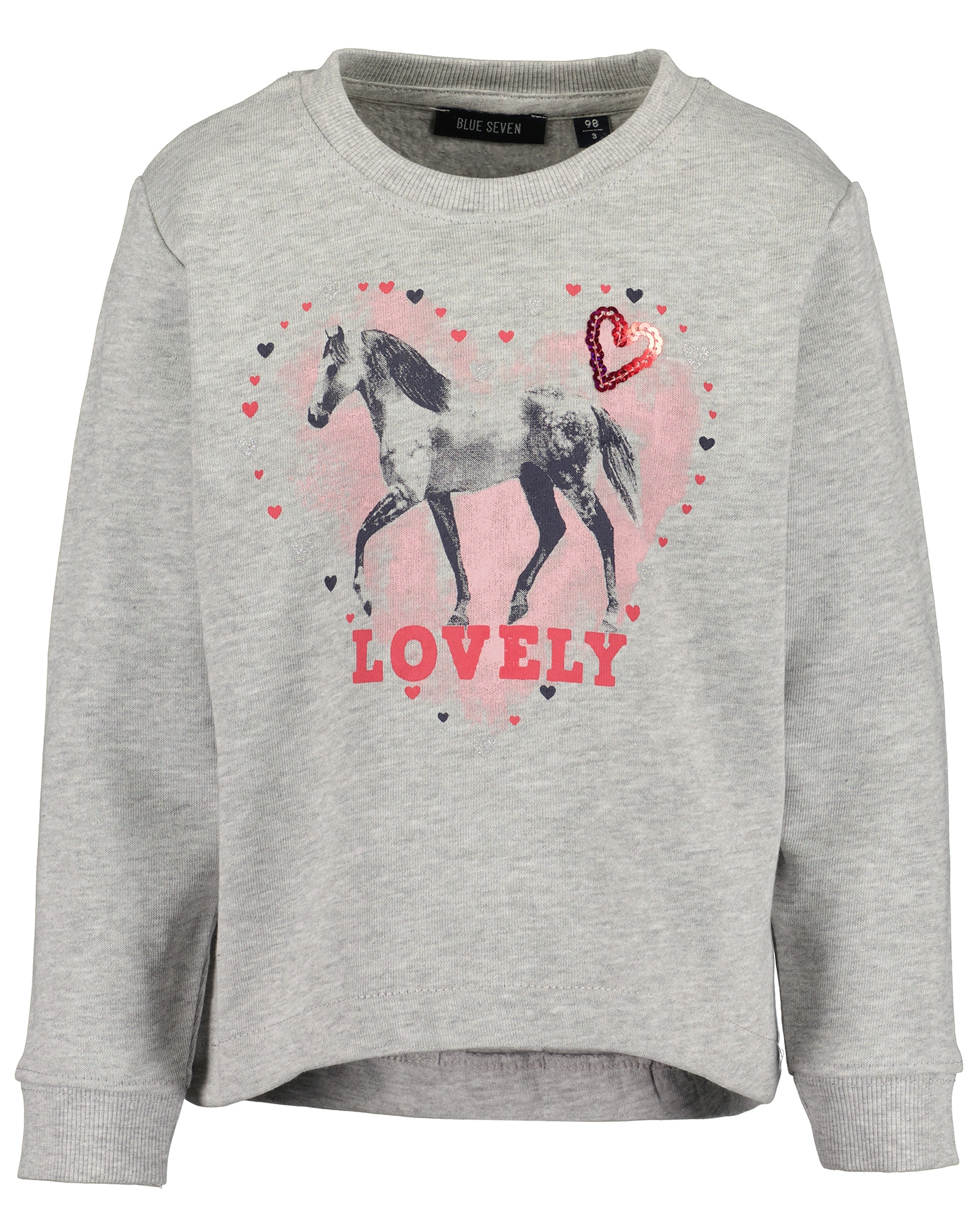 Sweatshirt LOVELY HORSE in nebel melange