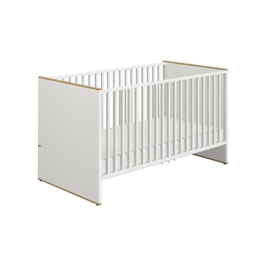 PAIDI Babybett LIEVEN 70 x 140 cm weiß/ braun