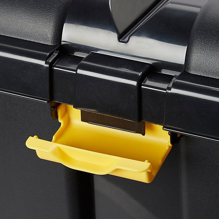 Malle de rangement 49L Skyda Form noir et jaune avec couvercles