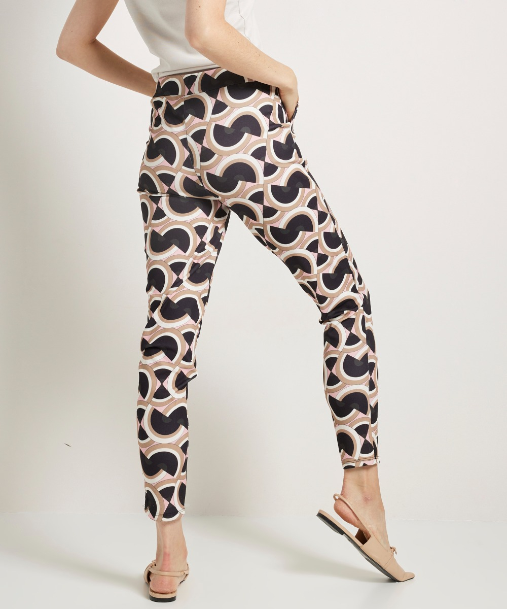 slim fit broek met print