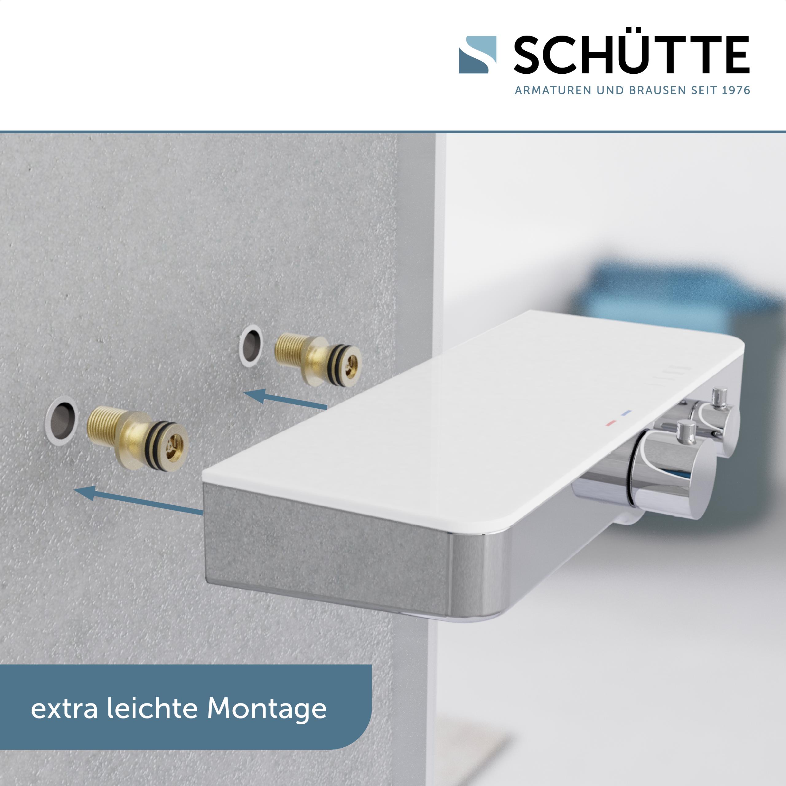 SCHÜTTE Thermostat Duscharmatur OCEAN mit Ablage Weiß