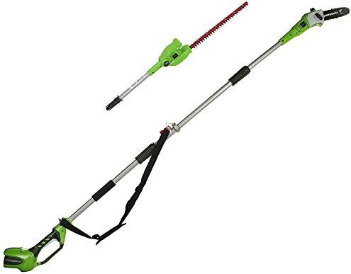 Greenworks - G40PSH - Accu Hoogsnoeier en Heggenschaar - 2-in-1 - 20 cm Zaagblad - 51 cm Dubbelwerkende Bladen