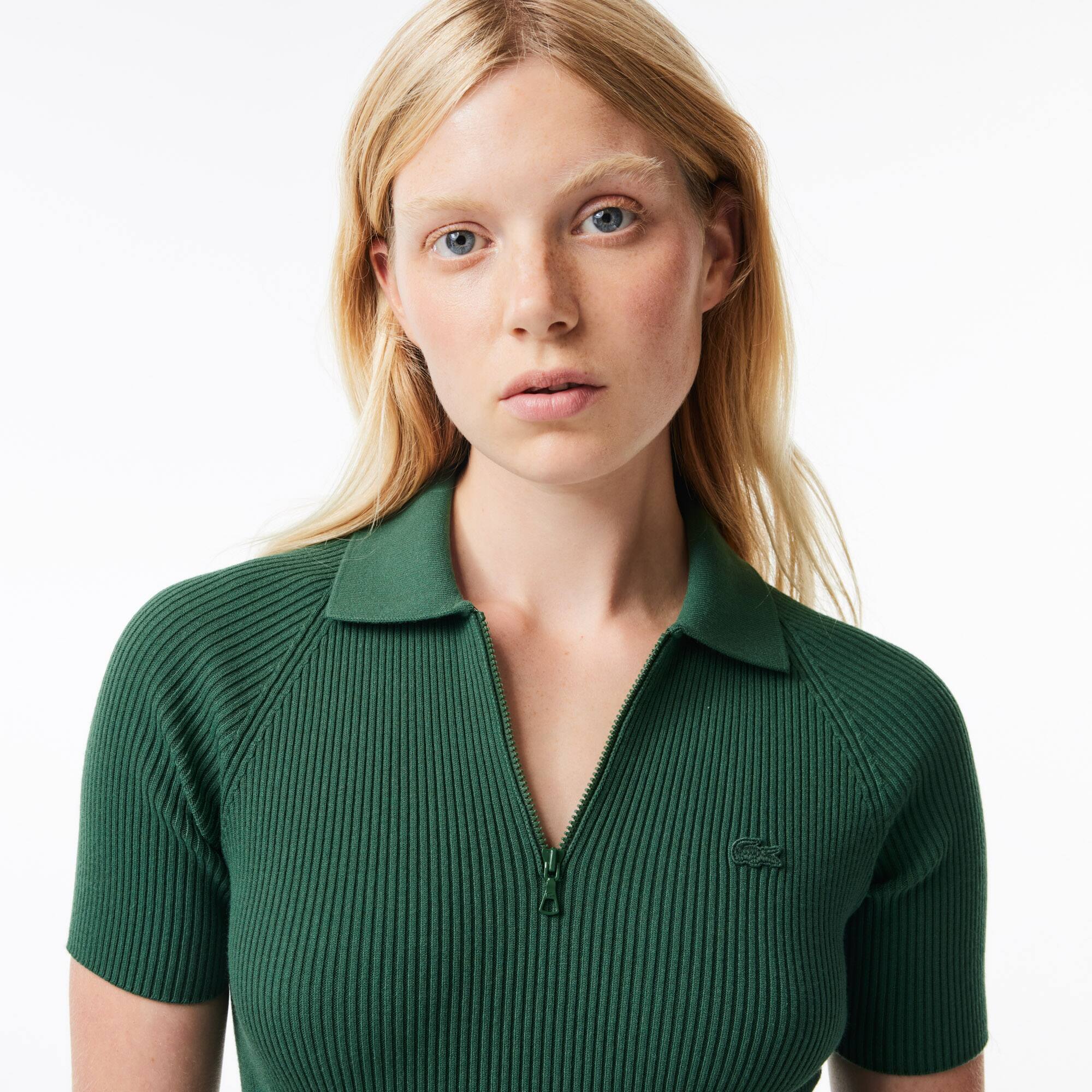 Robe polo femme Lacoste en maille Robes & Jupes - Vert - Lacoste - Femme